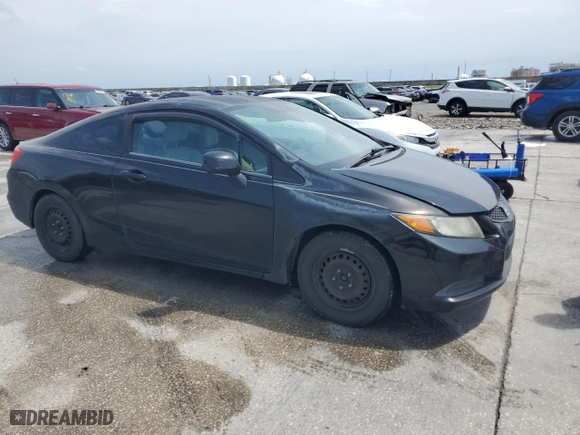2012 Honda Civic Cpe LX with VIN 2HGFG3A58CH542689, listed as a Copart auction lot 49291585 with 204,804 mi miles and Clean Title. Bid and sale history available at carsss.com. Image 4.