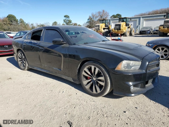 2012 Dodge Charger SRT8 with VIN 2C3CDXEJ4CH228471, listed as a Copart auction lot 82397844 with 125,437 mi miles and Salvage Title. Bid and sale history available at carsss.com. Image 4.