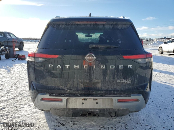 2022 Nissan Pathfinder Platinum with VIN 5N1DR3DF6NC224561, listed as a Copart auction lot 87052854 with 75,233 mi miles and Salvage Title. Bid and sale history available at carsss.com. Image 6.