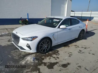 2019 Genesis G70 2.0T Sport with VIN KMTG24LA5KU027258, listed as a Copart auction lot 88981855 with 41,826 mi miles and Salvage Title. Bid and sale history available at carsss.com. Image 1.