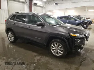 2014 Jeep Cherokee Limited with VIN 1C4PJLDS9EW241374, listed as a Copart auction lot 61048025 with 77,697 mi miles and Salvage title. Bid and sale history available at DreamBid. Image 4.