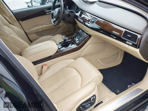 2012 Audi A8 L with VIN WAURVAFD7CN005452, listed as a IAAI auction lot 41529084 with 80,738 mi miles. Bid and sale history available at carsss.com. Image 5.