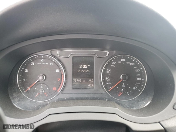 2018 Audi Q3 Premium with VIN WA1ECCFS2JR000659, listed as a Copart auction lot 48028485 with 75,702 mi miles and Salvage Title. Bid and sale history available at carsss.com. Image 9.