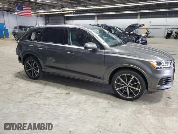 2021 Audi Q7 Premium Plus with VIN WA1LXAF7XMD035947, listed as a Copart auction lot 59604885 with 25,850 mi miles and Salvage title. Bid and sale history available at DreamBid. Image 4.