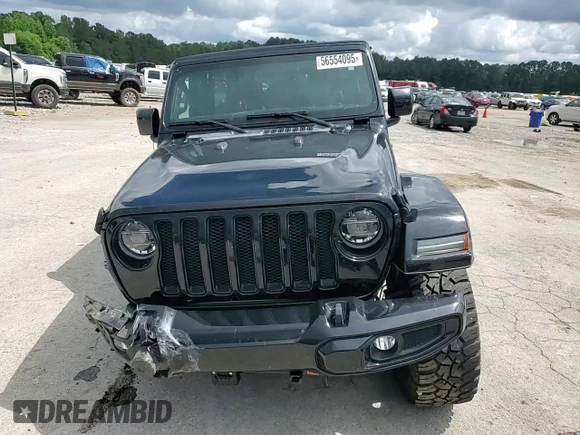 2020 Jeep Wrangler Unlimited Sahara High Altitude with VIN 1C4HJXEG1LW324669, listed as a Copart auction lot 56554095 with 42,098 mi miles and Salvage title. Bid and sale history available at DreamBid. Image 14.