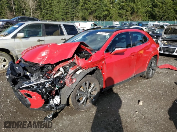 2023 Lexus UX 250h F Sport with VIN JTHB9JBH8P2069930, listed as a Copart auction lot 45288754 with Not Provided miles and . Bid and sale history available at DreamBid. Image 1.