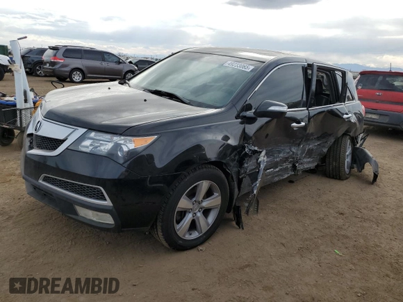 2011 Acura MDX with VIN 2HNYD2H2XBH549349, listed as a Copart auction lot 49233065 with 128,448 mi miles and Salvage Title. Bid and sale history available at carsss.com. Image 1.