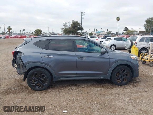2016 Hyundai Tucson Eco with VIN KM8J3CA28GU217033, listed as a IAAI auction lot 41476238 with 76,311 mi miles. Bid and sale history available at carsss.com. Image 14.