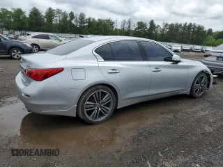 2015 Infiniti Q50 with VIN JN1BV7AR7FM398120, listed as a Copart auction lot 58540555 with 122,864 mi miles and Salvage title. Bid and sale history available at DreamBid. Image 3.