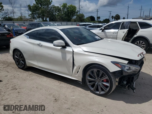 2018 Infiniti Q60 RED SPORT 400 with VIN JN1FV7EL5JM631024, listed as a Copart auction lot 70519064 with 71,076 mi miles and Salvage Title. Bid and sale history available at carsss.com. Image 4.