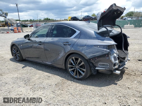 2022 Lexus IS 350 F Sport with VIN JTHGZ1B25N5052497, listed as a Copart auction lot 59523435 with 72,185 mi miles and Salvage title. Bid and sale history available at DreamBid. Image 2.