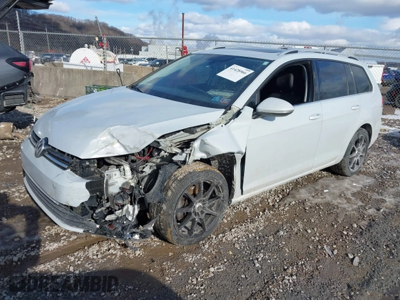 2018 Volkswagen Golf SportWagen SEL with VIN 3VWL17AU5JM765866, listed as a IAAI auction lot 41428966 with 115,378 mi miles. Bid and sale history available at carsss.com. Image 2.
