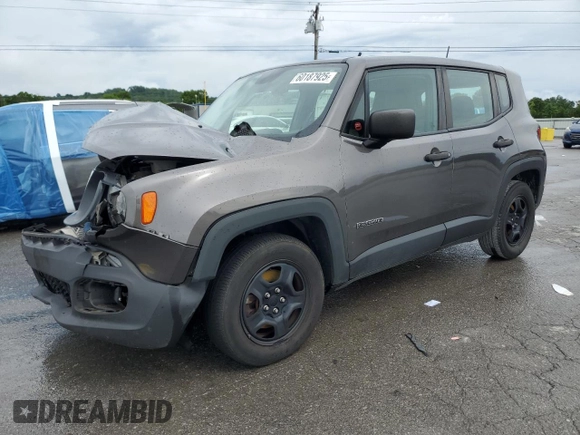 2017 Jeep Renegade Sport z VIN ZACCJAAB0HPF50756, wystawiony jako Copart lot #60187925 z przebiegiem 145 377 mil mil oraz Szkoda całkowita • Salvage title. Historia ofert i sprzedaży dostępna na DreamBid. Obrazek 1.