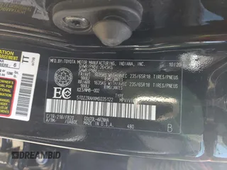 2021 Toyota Highlander L with VIN 5TDZZRAHXMS035122, listed as a Copart auction lot 48061505 with 105,773 mi miles and Clean title. Bid and sale history available at DreamBid. Image 14.