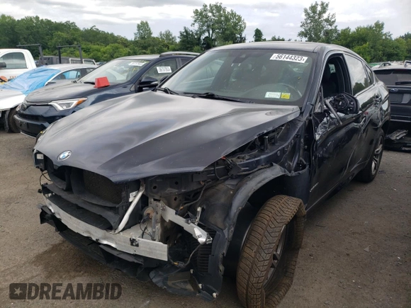 2016 BMW X6 xDrive35i with VIN 5UXKU2C56G0N78516, listed as a Copart auction lot 56144323 with 152,622 mi miles. Bid and sale history available at carsss.com. Image 1.