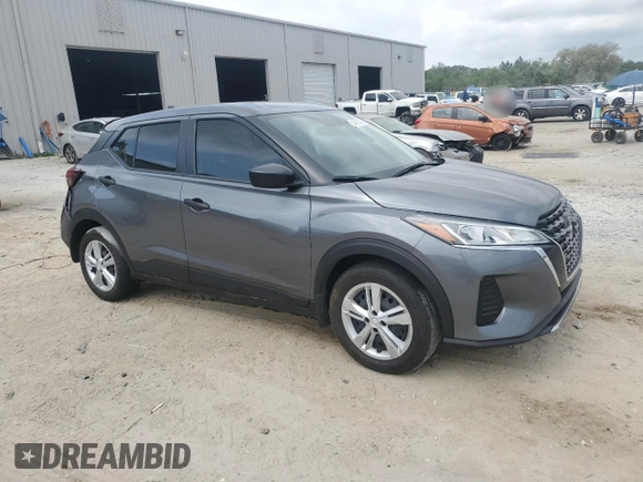 2023 Nissan Kicks S with VIN 3N1CP5BV7PL523451, listed as a Copart auction lot 54800095 with 11,333 mi miles and Salvage Title. Bid and sale history available at DreamBid. Image 4.