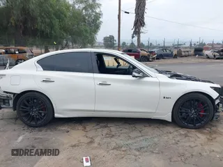 2019 Infiniti Q50 RED SPORT 400 with VIN JN1FV7AP3KM760521, listed as a IAAI auction lot 41469103 with 85,768 mi miles. Bid and sale history available at carsss.com. Image 12.