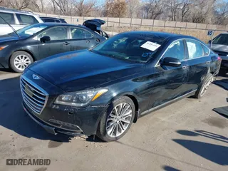 2016 Hyundai Genesis 3.8L with VIN KMHGN4JE6GU143843, listed as a IAAI auction lot 41291109 with 96,749 mi miles. Bid and sale history available at carsss.com. Image 2.