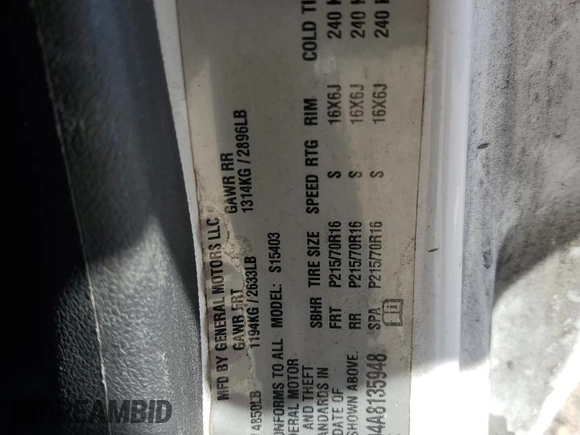 2010 Chevrolet Colorado Work Truck z VIN 1GCCSBD94A8135948, wystawiony jako Copart lot #51285155 z przebiegiem 189 770 mil mil oraz Szkoda całkowita • Salvage title. Historia ofert i sprzedaży dostępna na DreamBid. Obrazek 12.