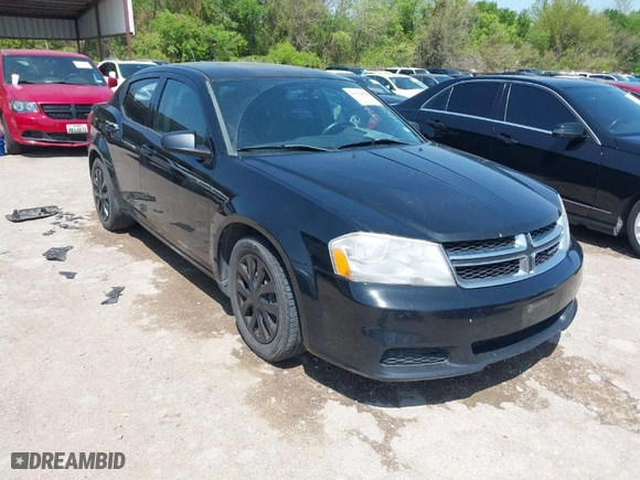 2014 Dodge Avenger SE with VIN 1C3CDZABXEN148452, listed as a IAAI auction lot 41924088 with 184,930 mi miles. Bid and sale history available at carsss.com. Image 1.