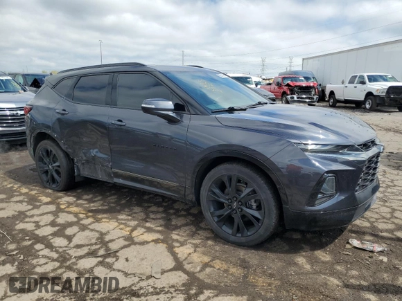 2021 Chevrolet Blazer RS with VIN 3GNKBKRS0MS544376, listed as a Copart auction lot 55801965 with 42,609 mi miles and Clean title. Bid and sale history available at DreamBid. Image 4.