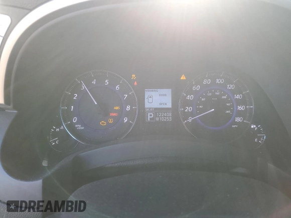 2014 Infiniti QX70 with VIN JN8CS1MU0EM452061, listed as a Copart auction lot 41790215 with 122,408 mi miles and Salvage Title. Bid and sale history available at DreamBid. Image 9.