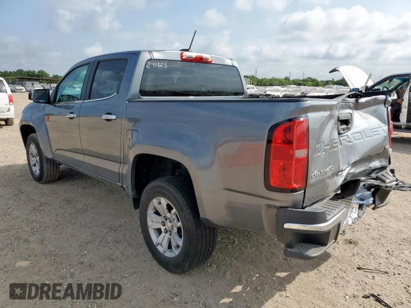 2022 Chevrolet Colorado 2WD LT with VIN 1GCGSCEN1N1222921, listed as a Copart auction lot 58193695 with 53,422 mi miles and Salvage title. Bid and sale history available at DreamBid. Image 2.
