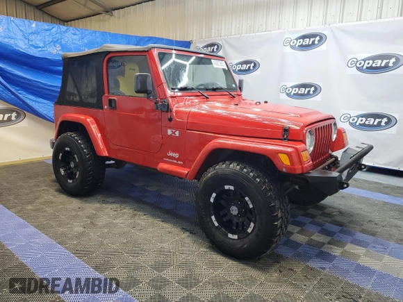 2003 Jeep Wrangler X with VIN 1J4FA39S93P307797, listed as a Copart auction lot 45927855 with 59,914 mi miles and Clean Title. Bid and sale history available at carsss.com. Image 4.