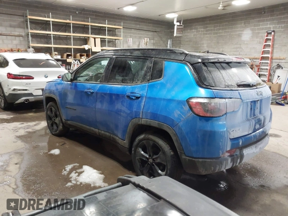 2018 Jeep Compass Altitude with VIN 3C4NJDBBXJT314140, listed as a IAAI auction lot 41289663 with 88,279 mi miles and . Bid and sale history available at carsss.com. Image 3.