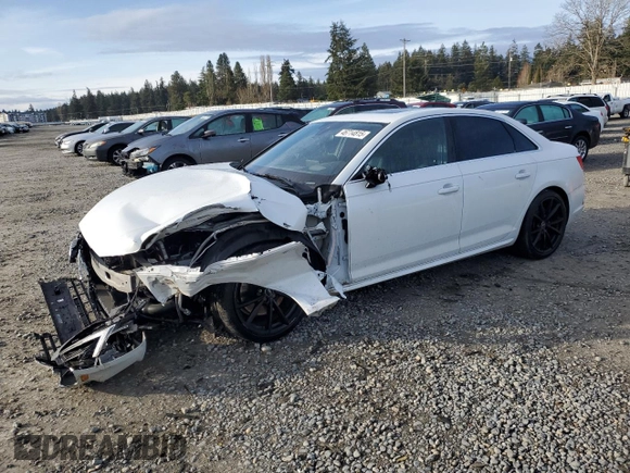 2017 Audi A4 Prestige with VIN WAUFNAF45HN035544, listed as a Copart auction lot 46714815 with 52,159 mi miles and Salvage Title. Bid and sale history available at carsss.com. Image 1.