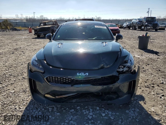 2023 Kia Stinger GT2 with VIN KNAE55LC0P6136420, listed as a Copart auction lot 87606705 with 72,990 mi miles and Salvage Title. Bid and sale history available at carsss.com. Image 5.