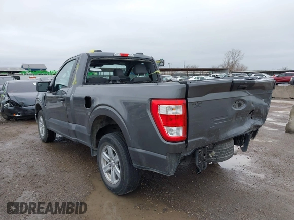 2023 Ford F-150 XL with VIN 1FTMF1C58PKF77242, listed as a IAAI auction lot 41559887 with 25,576 mi miles and . Bid and sale history available at carsss.com. Image 3.