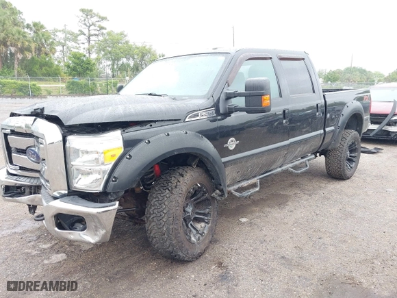 2015 Ford Super Duty F-250 SRW Lariat with VIN 1FT7W2BT7FED63648, listed as a IAAI auction lot 41988979 with 112,493 mi miles. Bid and sale history available at carsss.com. Image 2.