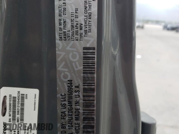 2021 Jeep Wrangler Unlimited Sport S with VIN 1C4HJXDG4MW609644, listed as a Copart auction lot 55459145 with 55,400 mi miles and Salvage title. Bid and sale history available at DreamBid. Image 14.