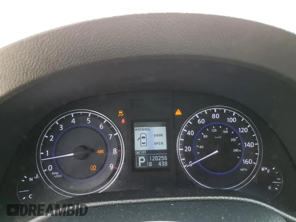2012 Infiniti G25 Journey with VIN JN1DV6AP2CM812367, listed as a Copart auction lot 55430775 with 120,256 mi miles and Salvage title. Bid and sale history available at DreamBid. Image 9.