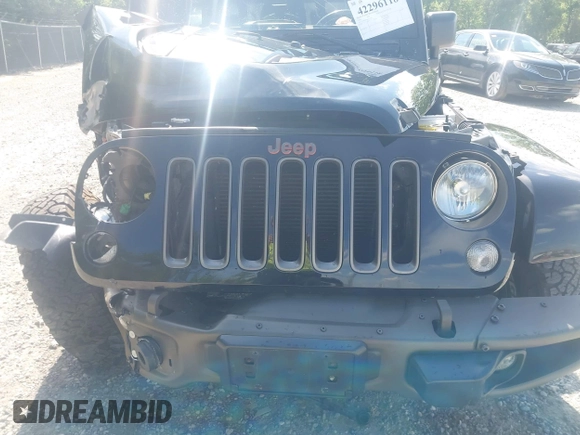 2016 Jeep Wrangler Unlimited Sahara with VIN 1C4BJWEG8GL253803, listed as a IAAI auction lot 42296118 with 163,463 mi miles and . Bid and sale history available at DreamBid. Image 17.
