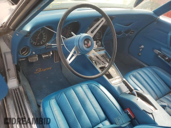 1969 Chevrolet Corvette with VIN 194679S704164, listed as a Copart auction lot 56403295 with 74,011 mi miles and Salvage title. Bid and sale history available at DreamBid. Image 8.