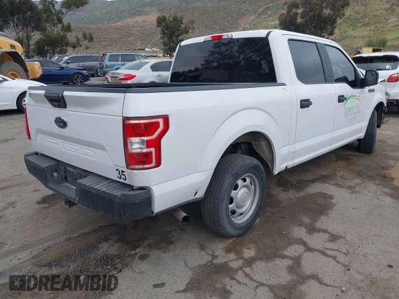 2019 Ford F-150 XL with VIN 1FTEW1CB3KKE51647, listed as a IAAI auction lot 42022111 with 59,344 mi miles and . Bid and sale history available at DreamBid. Image 4.