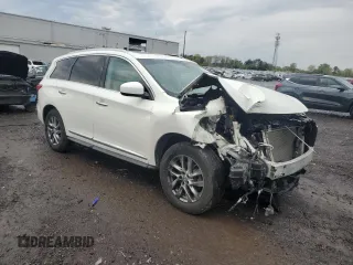 2013 Infiniti JX35 with VIN 5N1AL0MM5DC324103, listed as a Copart auction lot 52975435 with 153,545 mi miles and Salvage Title. Bid and sale history available at carsss.com. Image 4.