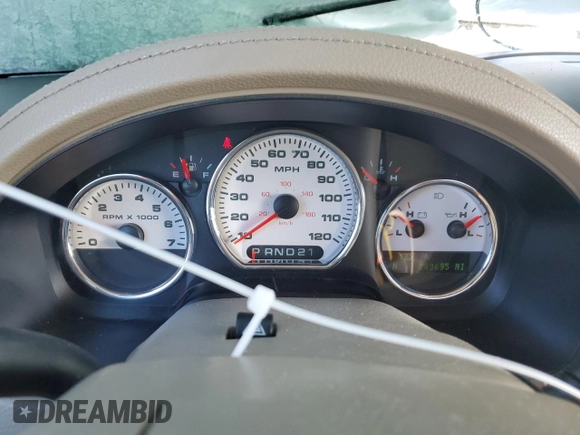 2005 Ford F-150 XLT with VIN 1FTPX14555NA48125, listed as a Copart auction lot 46129885 with 203,695 mi miles and Salvage Title. Bid and sale history available at carsss.com. Image 9.