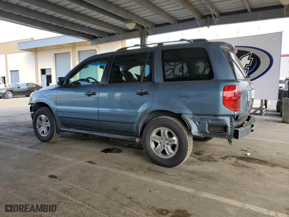 2005 Honda Pilot EX-L with RES with VIN 2HKYF18625H547443, listed as a Copart auction lot 53886715 with 162,478 mi miles and Salvage Title. Bid and sale history available at carsss.com. Image 2.