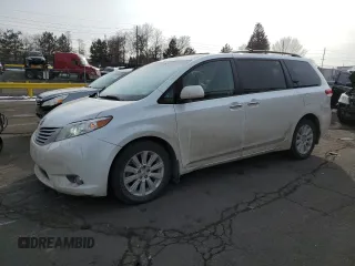 2012 Toyota Sienna XLE with VIN 5TDDK3DC2CS047193, listed as a Copart auction lot 46110715 with 152,047 mi miles and Salvage Title. Bid and sale history available at carsss.com. Image 1.