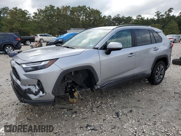 2024 Toyota RAV4 Hybrid XLE Premium with VIN 4T3B6RFV8RU162725, listed as a Copart auction lot 53995045 with 7,293 mi miles and Salvage Title. Bid and sale history available at carsss.com. Image 1.