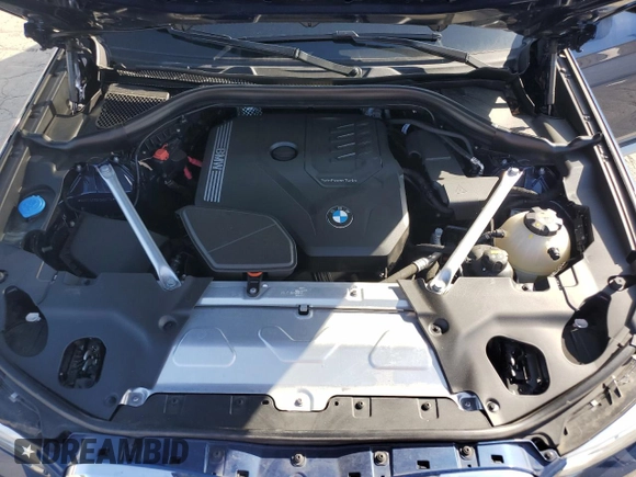 2021 BMW X3 xDrive30i with VIN 5UXTY5C09M9H50725, listed as a Copart auction lot 52645365 with 27,652 mi miles and Salvage Title. Bid and sale history available at DreamBid. Image 12.