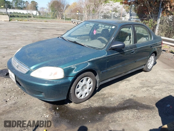 2000 Honda Civic VP with VIN 2HGEJ6616YH508231, listed as a IAAI auction lot 41869713 with 202,715 mi miles. Bid and sale history available at carsss.com. Image 2.