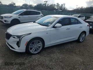 2025 Cadillac CT4 Premium Luxury z VIN 1G6DB5RK5S0105538, wystawiony jako Copart lot #86075754 z przebiegiem 5 mil mil oraz Szkoda całkowita • Salvage title. Historia ofert i sprzedaży dostępna na DreamBid. Obrazek 1.