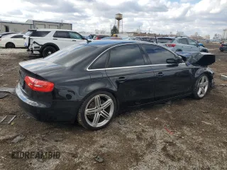 2013 Audi A4 Premium Plus with VIN WAUHFAFL0DA190131, listed as a Copart auction lot 47064615 with 96,970 mi miles and Salvage Title. Bid and sale history available at carsss.com. Image 3.