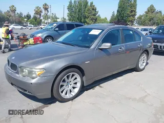 2003 BMW 7 Series 745i with VIN WBAGL63443DP63205, listed as a IAAI auction lot 42682836 with 103,551 mi miles and . Bid and sale history available at DreamBid. Image 2.
