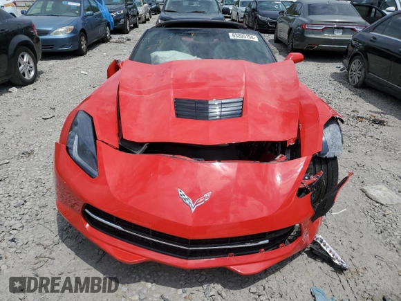 2017 Chevrolet Corvette 1LT with VIN 1G1YB2D70H5109758, listed as a Copart auction lot 63205154 with 5,471 mi miles and Salvage Title. Bid and sale history available at carsss.com. Image 5.