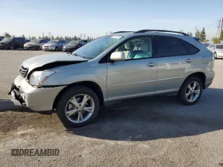 2006 Lexus RX 400h with VIN JTJHW31U760043860, listed as a Copart auction lot 58057015 with 97,618 mi miles and Salvage title. Bid and sale history available at DreamBid. Image 1.